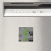 Geometrisches Abstraktes "Nachtsichtgerät" Magnet (In Situ (Geschirrspüler))