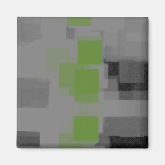 Geometrisches Abstraktes "Nachtsichtgerät" Magnet (Vorne)