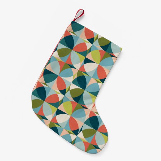 Geometrisches, Abstraktes Nahtloses Design Mitte d Kleiner Weihnachtsstrumpf (Vorderansicht (hängend))