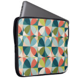 Geometrisches, Abstraktes Nahtloses Design Mitte d Laptopschutzhülle (Vorne Rechts)