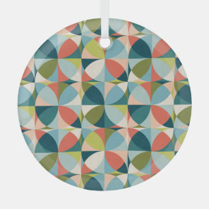 Geometrisches, Abstraktes Nahtloses Design Mitte d Ornament Aus Glas