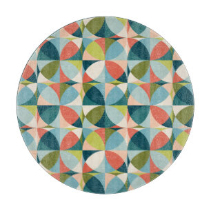 Geometrisches, Abstraktes Nahtloses Design Mitte d Schneidebrett