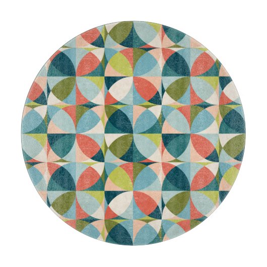 Geometrisches, Abstraktes Nahtloses Design Mitte d Schneidebrett (Vorderseite)