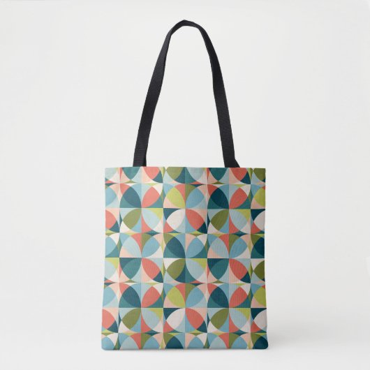 Geometrisches, Abstraktes Nahtloses Design Mitte d Tasche (Vorderseite)