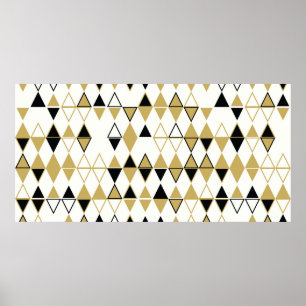 Geometrisches abstraktes nahtloses Muster der farb Poster