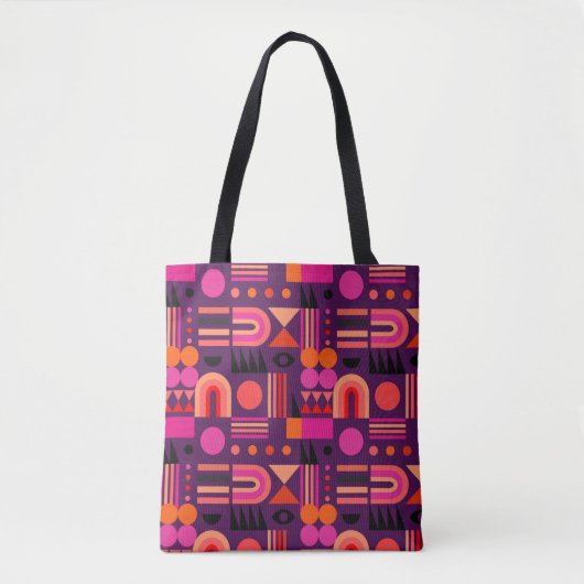 Geometrisches abstraktes nahtloses Muster mit Form Tasche (Vorderseite)