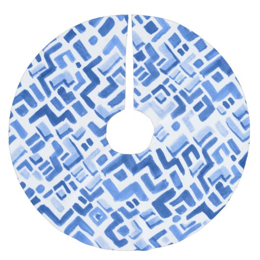 Geometrisches Abstraktes Nahtloses Muster Polyester Weihnachtsbaumdecke (Vorderseite)