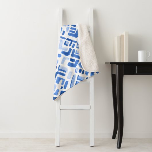 Geometrisches Abstraktes Nahtloses Muster Sherpadecke (Beispiel)