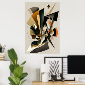 Geometrisches Abstraktes Planen Poster (Heimbüro)