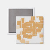 Geometrisches Abstraktes "Pumpkin Pie" Magnet (Vorderseite/Rückseite)