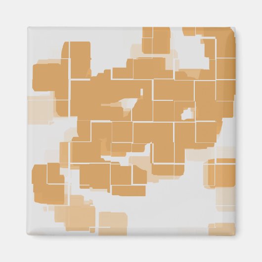 Geometrisches Abstraktes "Pumpkin Pie" Magnet (Vorne)