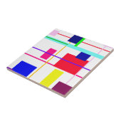 Geometrisches Abstraktes Rotes Quadrat Fliese (Seite)
