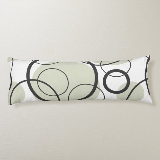 Geometrisches Abstraktes Schaltkreisblatt Schwarze Seitenschläferkissen (Rückseite)