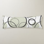 Geometrisches Abstraktes Schaltkreisblatt Schwarze Seitenschläferkissen (Vorderseite)