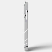 Geometrisches Abstraktes Schwarz-weißes Monogramm Case-Mate iPhone Hülle (Rückseite / Links)