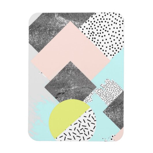 Geometrisches Abstraktes Skandinaviendesign Magnet (Vertikal)