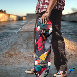 Geometrisches Abstraktes Skateboard - Bold Modern 