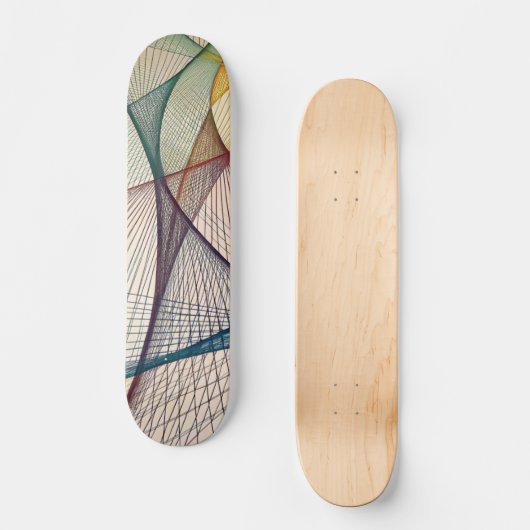 Geometrisches Abstraktes Skateboard Deck (Vorderseite)