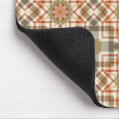 Geometrisches achteckiges Muster mit warmen Farben Mousepad (Ecke)