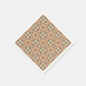 Geometrisches achteckiges Muster mit warmen Farben Serviette (Ecke)