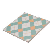 Geometrisches Acqua-Gren- und Orangenmuster Fliese (Seite)
