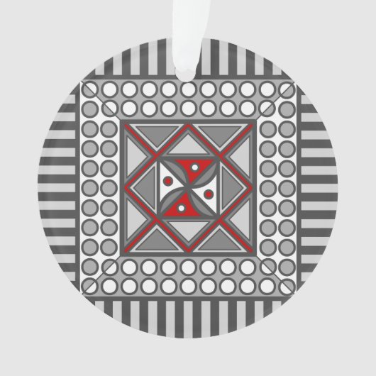 Geometrisches Acrylschmuck Ornament (Vorderseite)