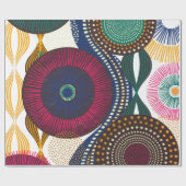 Geometrisches afrikanisches Design Geschenkpapier (Flach)