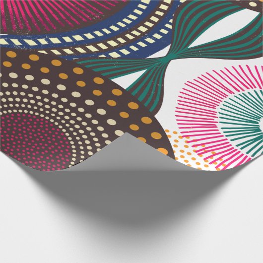 Geometrisches afrikanisches Design Geschenkpapier (Ecke)