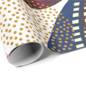 Geometrisches afrikanisches Design Geschenkpapier (Rolleneckpunkt)