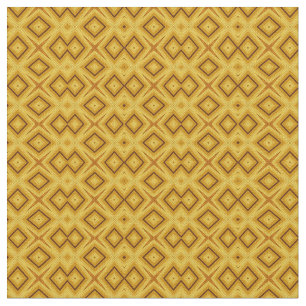 Geometrisches afrikanisches Muster braun und Senf Stoff