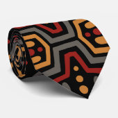 Geometrisches afrikanisches Muster Krawatte (Gerollt)