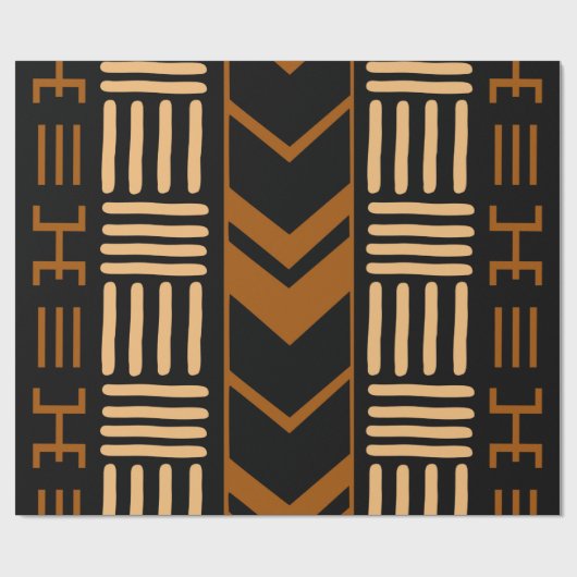 Geometrisches afrikanisches Schmutztuch-Geschenk Geschenkpapier (Flach)