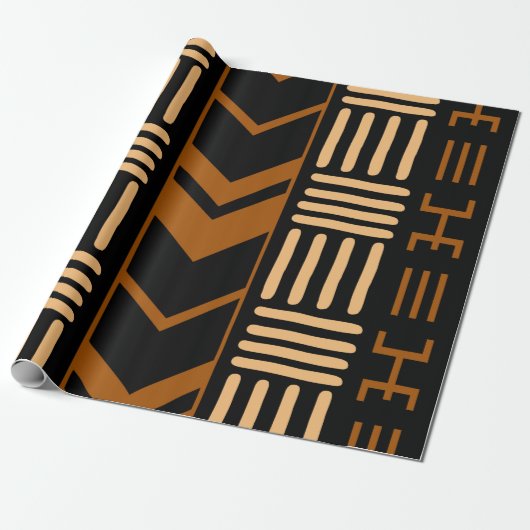 Geometrisches afrikanisches Schmutztuch-Geschenk Geschenkpapier (Ungerollt)