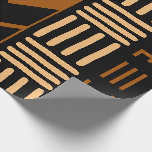 Geometrisches afrikanisches Schmutztuch-Geschenk Geschenkpapier (Ecke)