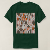 Geometrisches, aktuelles Abstraktes Muster Retro T-Shirt (Design vorne)