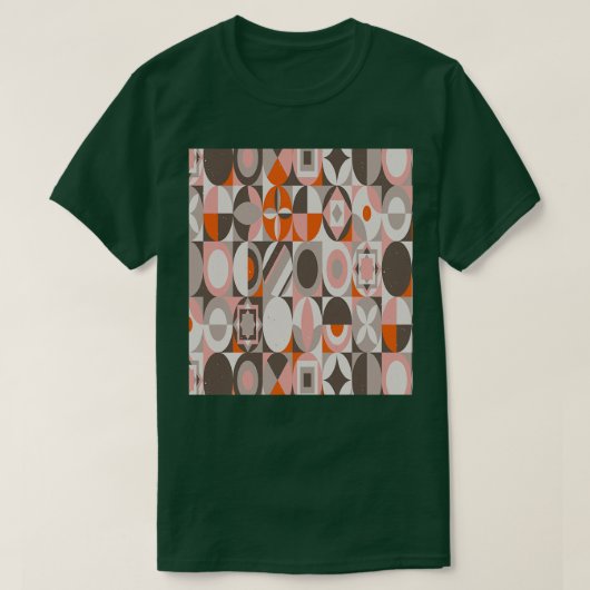 Geometrisches, aktuelles Abstraktes Muster Retro T-Shirt (Design vorne)