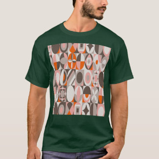 Geometrisches, aktuelles Abstraktes Muster Retro T-Shirt