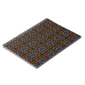 Geometrisches Alien-Tech-Multifarbenmuster Notizblock (Linke Seite)