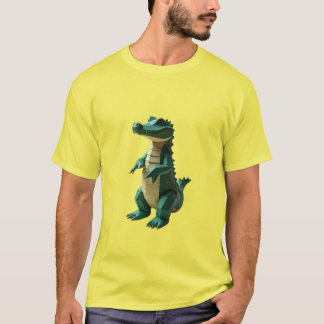 Geometrisches Alligator T-Shirt