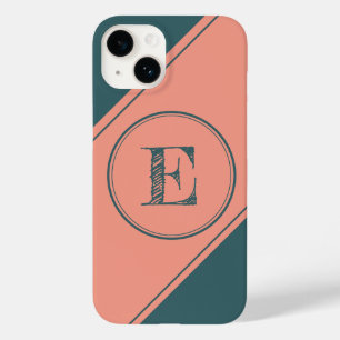 Geometrisches anfängliches Monogramm-Kreisrechteck Case-Mate iPhone 14 Hülle