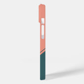 Geometrisches anfängliches Monogramm-Kreisrechteck Case-Mate iPhone Hülle (Rückseite / Links)