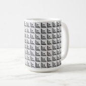 Geometrisches Anhänger-Muster Kaffeetasse (VorderseiteRechts)