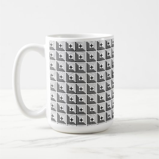 Geometrisches Anhänger-Muster Kaffeetasse (Links)