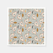 Geometrisches Aquamarin-blaues Muster Serviette (Vorderseite)