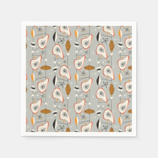 Geometrisches Aquamarin-blaues Muster Serviette (Vorderseite)