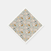 Geometrisches Aquamarin-blaues Muster Serviette (Ecke)