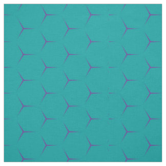 Geometrisches aquamarines Bienenwabengewebe Stoff