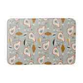 Geometrisches aquamarines u. blaues Muster Badematte (Vorderseite)