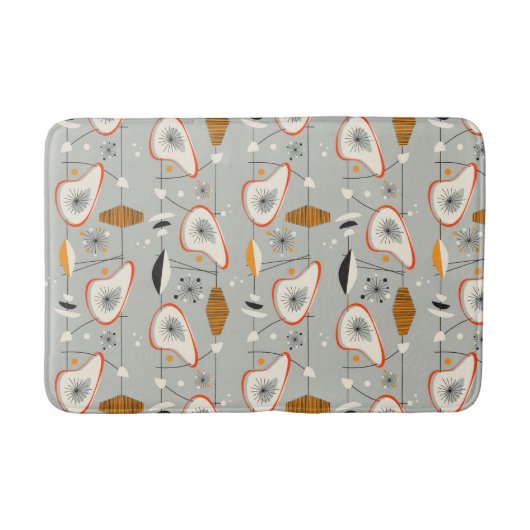 Geometrisches aquamarines u. blaues Muster Badematte (Vorderseite)