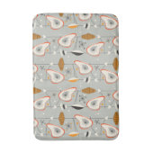 Geometrisches aquamarines u. blaues Muster Badematte (Vorderseite Vertikal)